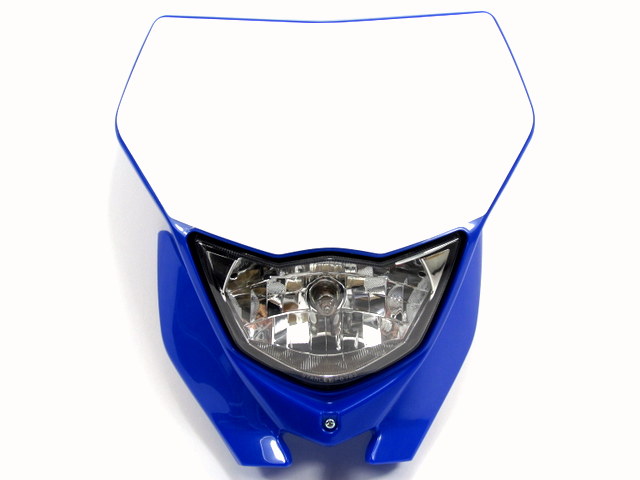 МАСКА С ФАР YAMAHA WR250F 07-14/WR450F 07-11 СИН С БЯЛ СТИКЕР