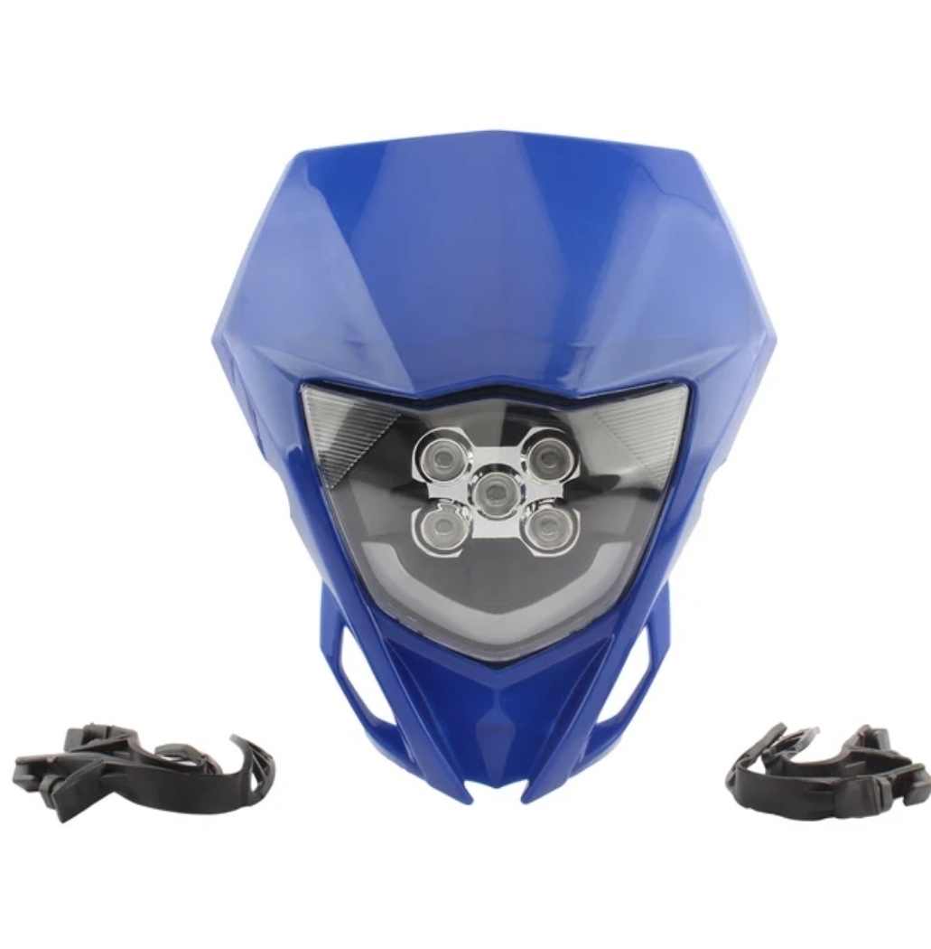 Маска с лед фар за YAMAHA WR 12-18 Син