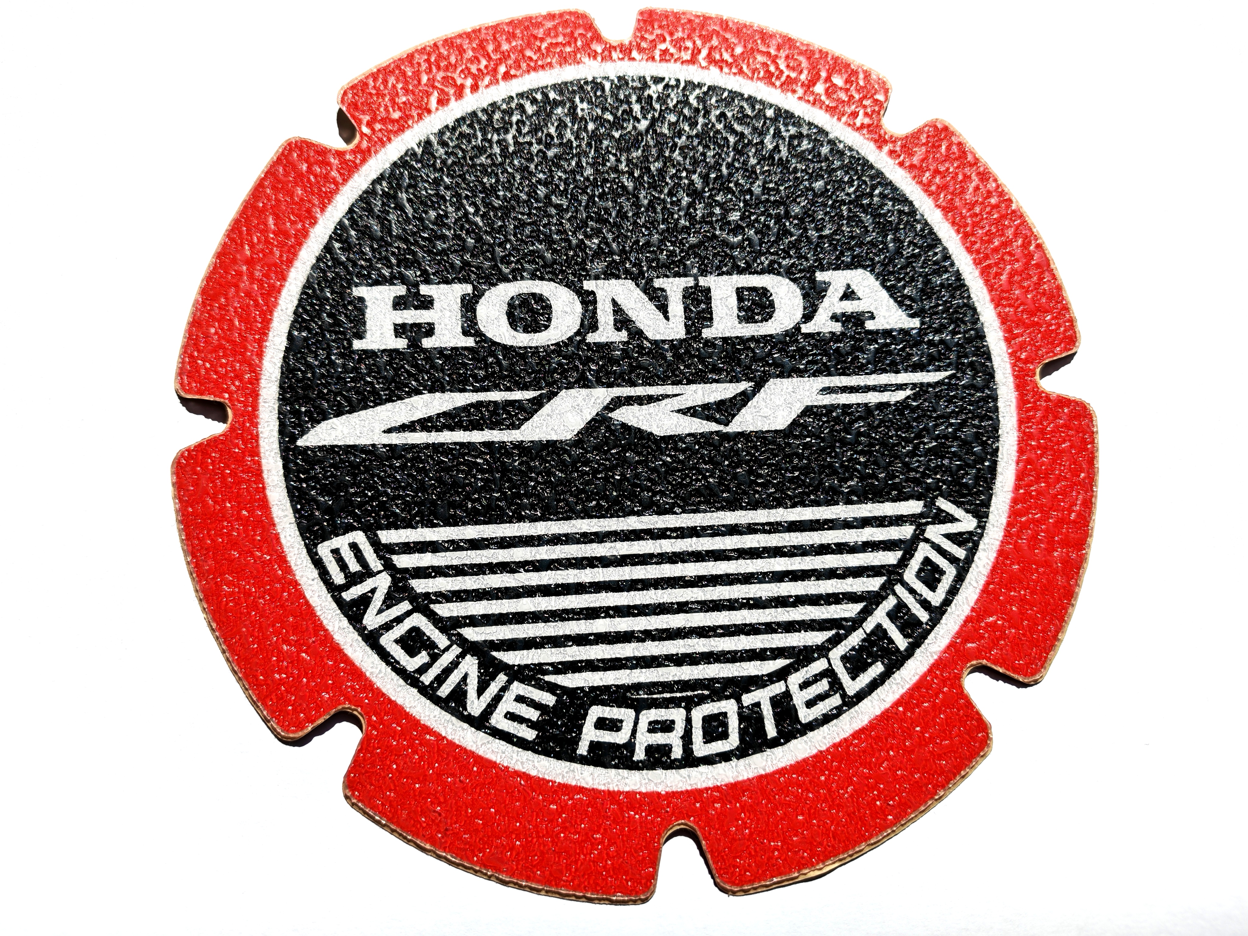 Универсален протектор за капак съединител HONDA CRF черен-червен релеф